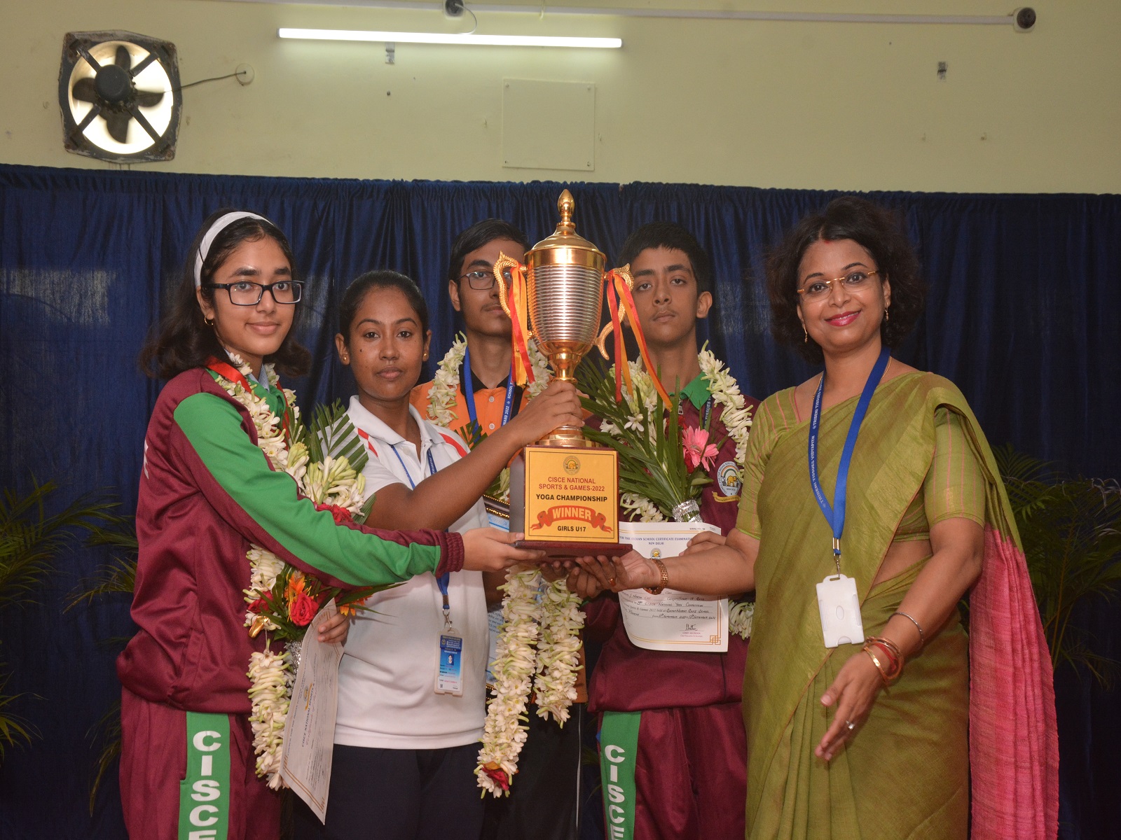 FELICITATION OF NATIONAL CHAMPIONS OF CISCE YOGA COMPETITION AND TOPPER OF ICSE